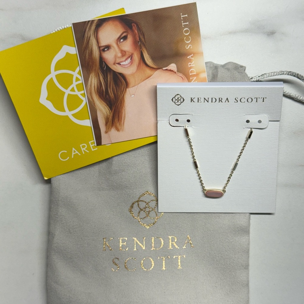 Kendra Scott gold and pink necklace, never worn